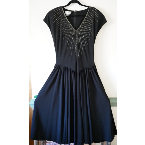 Vintage Ricki Lang for NUIT Black Dress - Picture 2 of 4